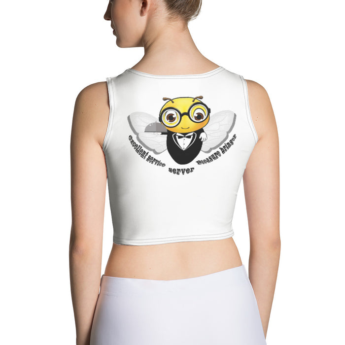 Cute WAITER / SERVER BEE Crop Top