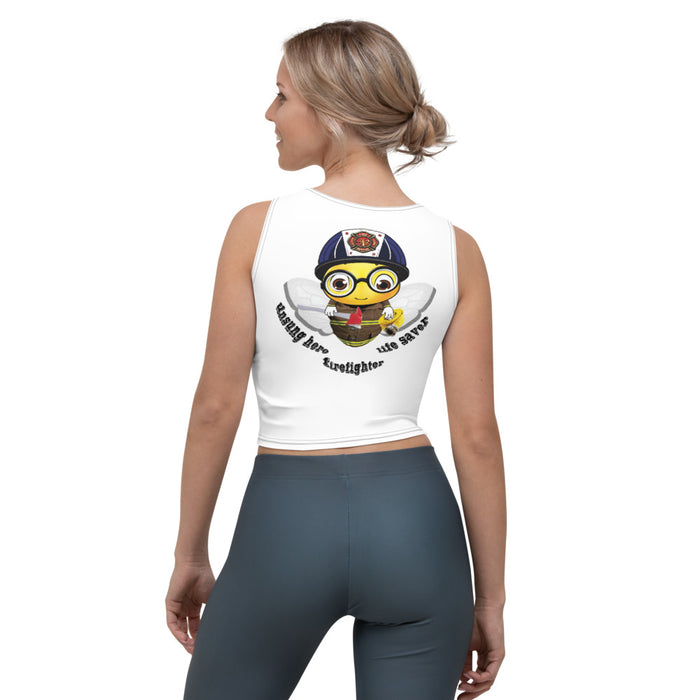 Cute FIREFIGHTER BEE Crop Top