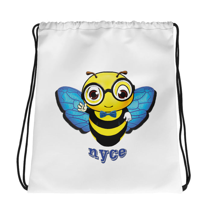 Cute blue BEE NYCE Drawstring bag