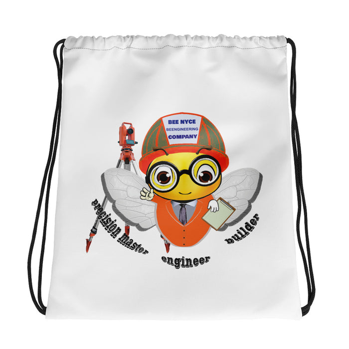 Cute ENGINEER / INGENIERO BEE Drawstring bag