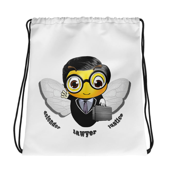 Cute LAWYER / ATTORNEY BEE Drawstring bag