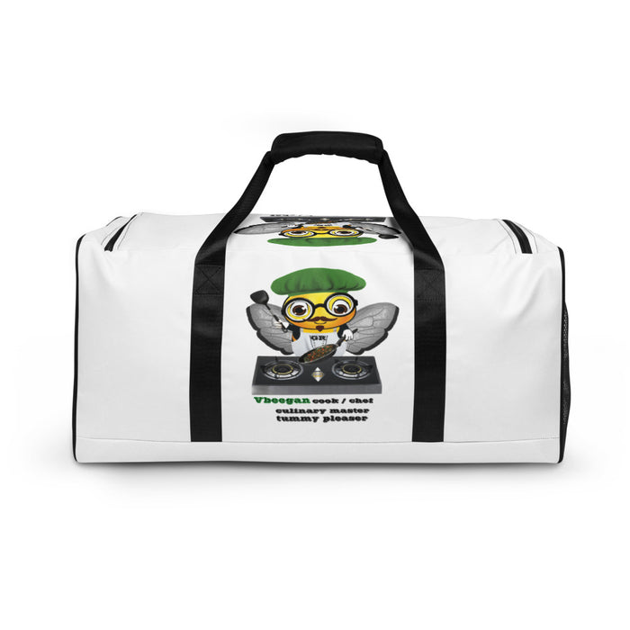 Cute VEGAN BEE CHEF Duffle bag