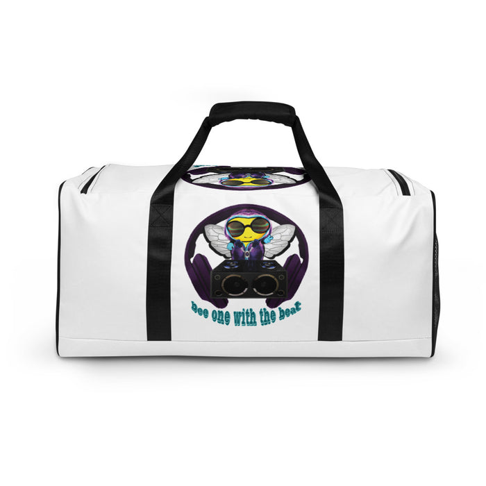 Cool & Cute PURPLE BEE 1 WITH THE BEAT Duffle bag