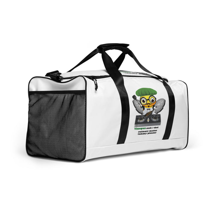 Cute VEGAN BEE CHEF Duffle bag