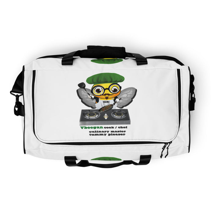 Cute VEGAN BEE CHEF Duffle bag