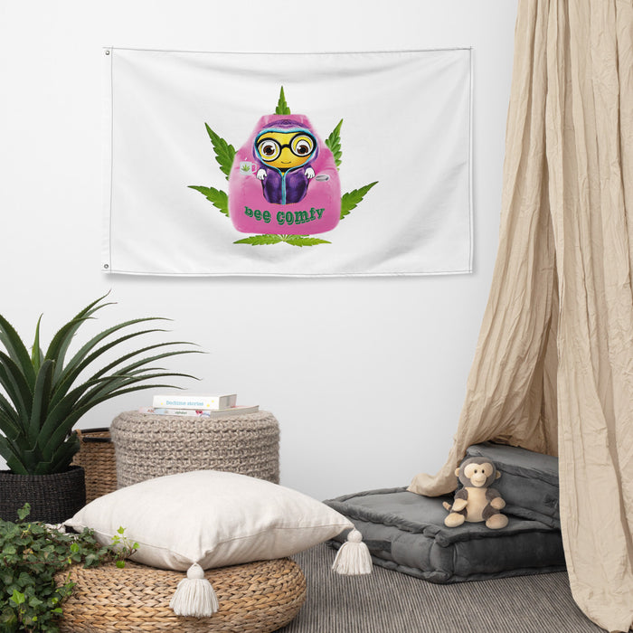 Cute BEE COMFY INDICA Flag