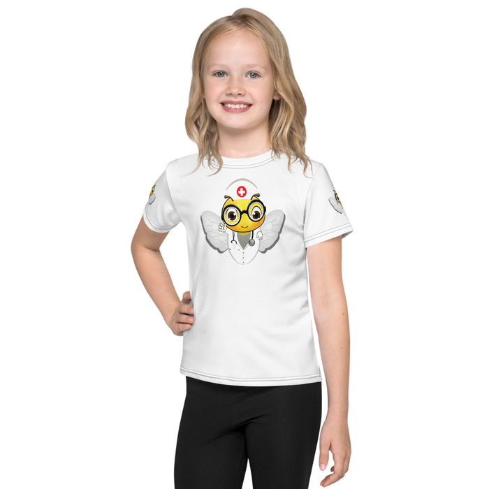 Girl Bee Collection Cute NURSE BEE Kids T-Shirt