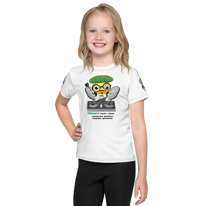 Girl Bee Collection Cute VEGAN BEE CHEF Kids T-Shirt