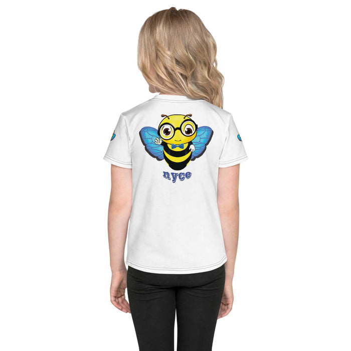 Girl Bee Collection Cute Blue BEE NYCE Kids T-Shirt