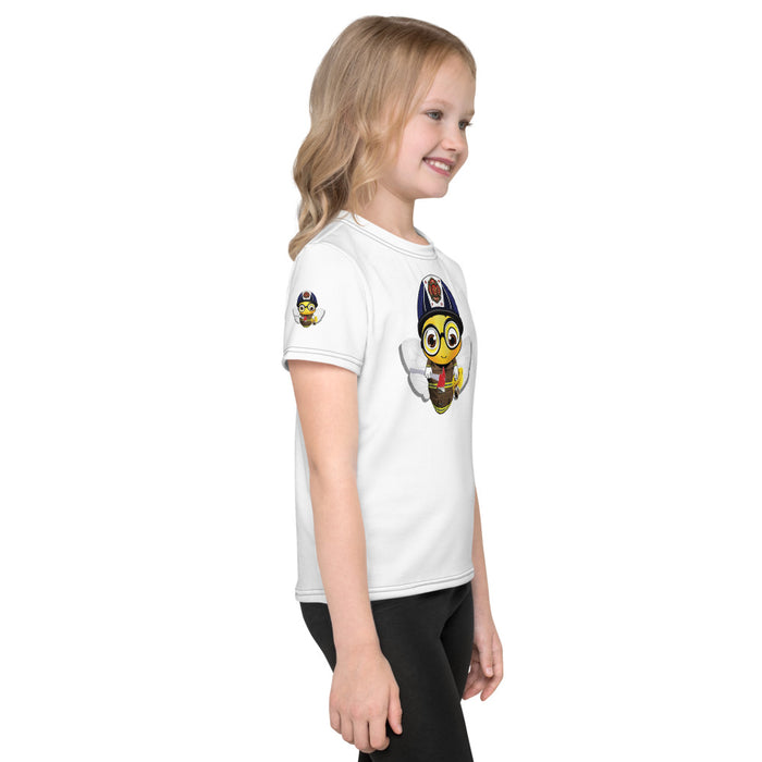 Girl Bee Collection Cute FIREFIGHTER BEE Kids T-Shirt