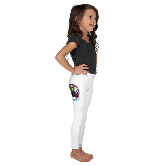 Girl Bee Collection Cool & Cute PINK BEE 1 WITH THE BEAT Kid's Leggings