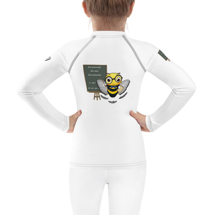 Girl Bee Collection Cute GURU / TEACHER BEE Kids Rash Guard