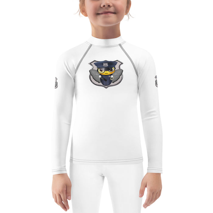 Girl Bee Collection Cute COP / POLICE BEE Kids Rash Guard