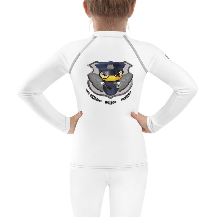 Girl Bee Collection Cute COP / POLICE BEE Kids Rash Guard