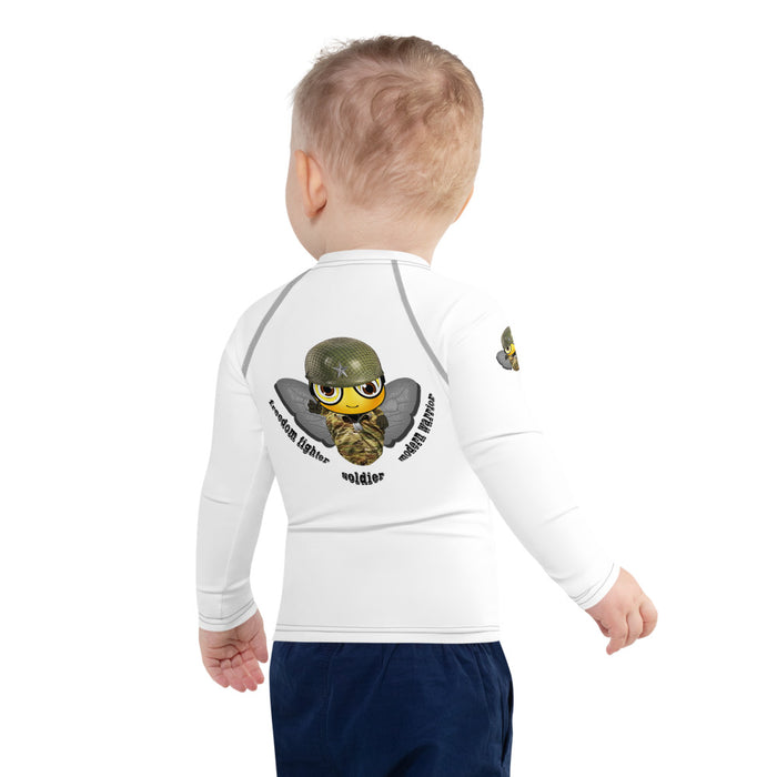 BOY BEE Collection Cute SOLDIER / MILITARY BEE Kids Rash Guard