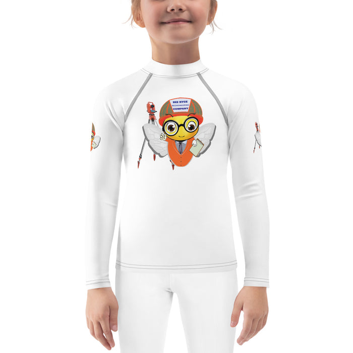 Girl Bee Collection Cute ENGINEER / INGENIERO BEE Kids Rash Guard