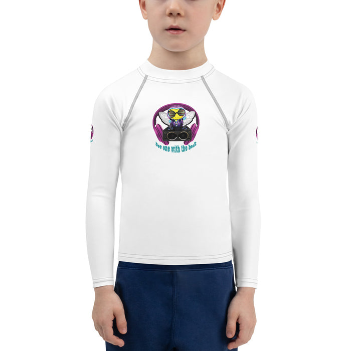 Boy Bee Collection BEE 1 WITH THE BEAT PINK Kids Rash Guard