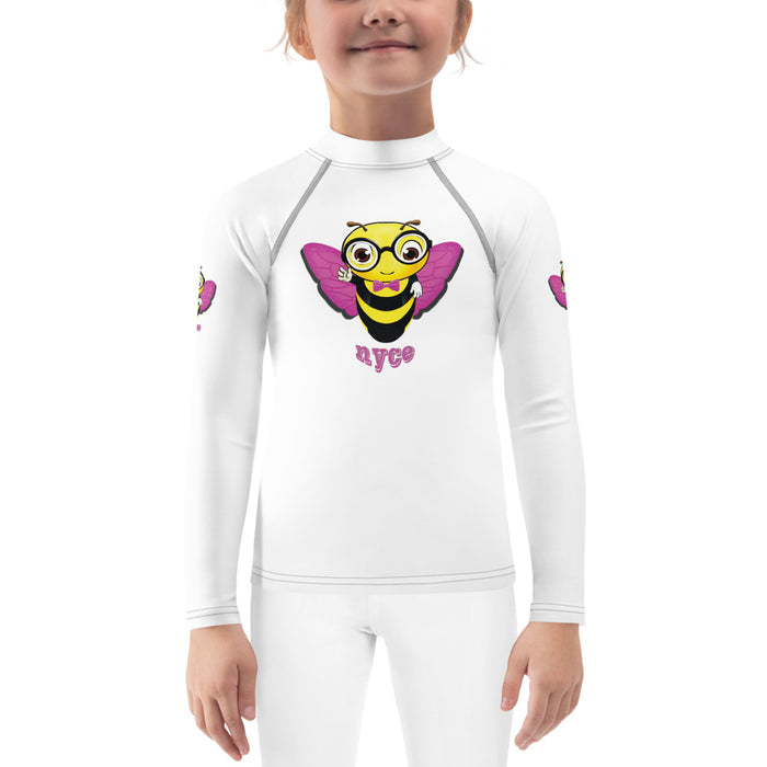 Girl Bee Collection Cute Pink BEE NYCE Kids Rash Guard