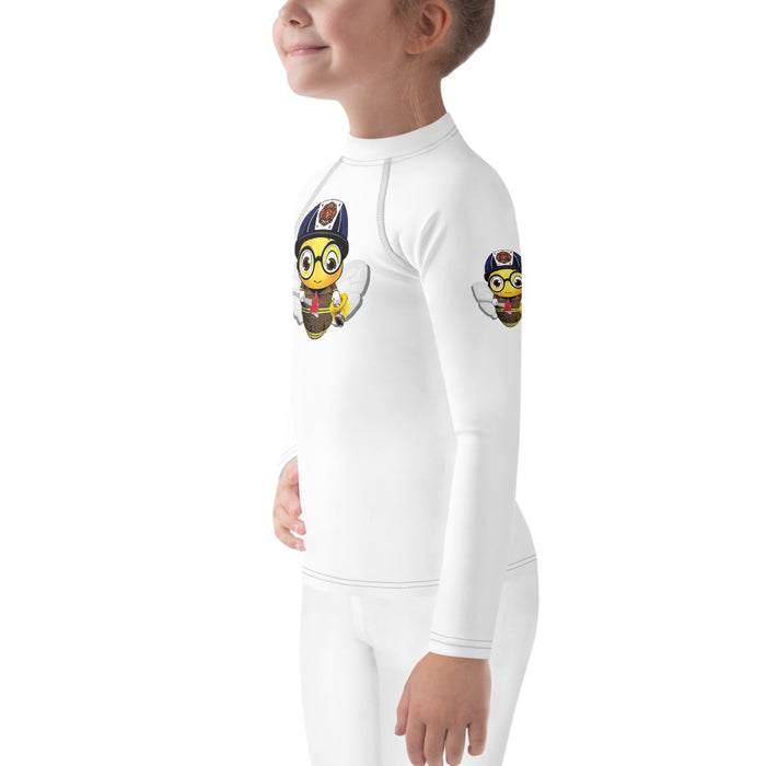 Girl Bee Collection Cute FIREFIGHTER BEE Kids Rash Guard