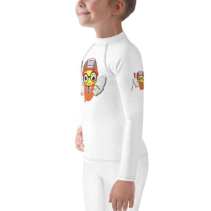 Girl Bee Collection Cute ENGINEER / INGENIERO BEE Kids Rash Guard