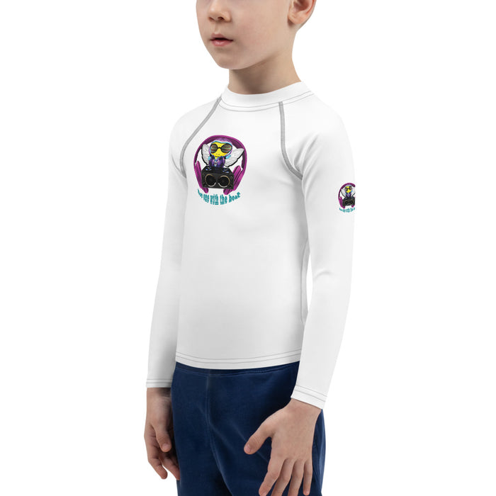 Boy Bee Collection BEE 1 WITH THE BEAT PINK Kids Rash Guard