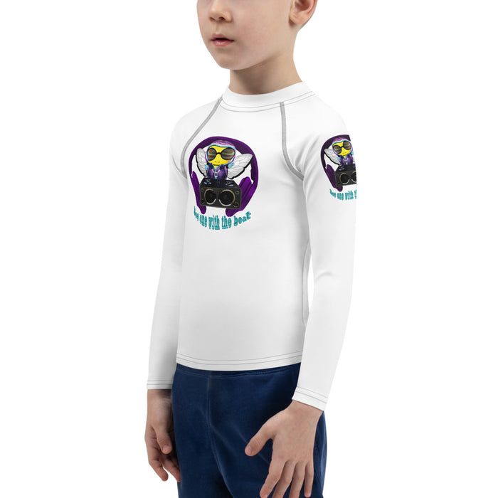 BOY BEE Collection Cool & Cute PURPLE BEE 1 WITH THE BEAT Kids Rash Guard