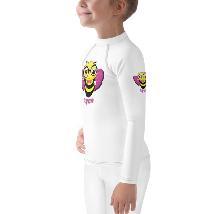 Girl Bee Collection Cute Pink BEE NYCE Kids Rash Guard