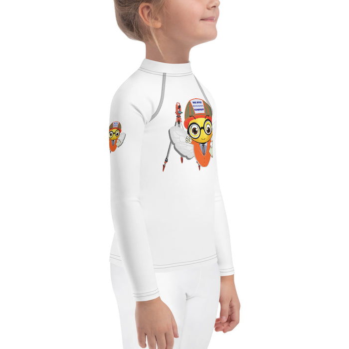 Girl Bee Collection Cute ENGINEER / INGENIERO BEE Kids Rash Guard