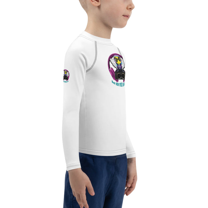 Boy Bee Collection BEE 1 WITH THE BEAT PINK Kids Rash Guard