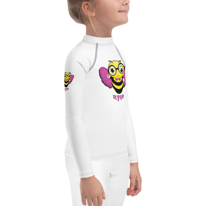 Girl Bee Collection Cute Pink BEE NYCE Kids Rash Guard