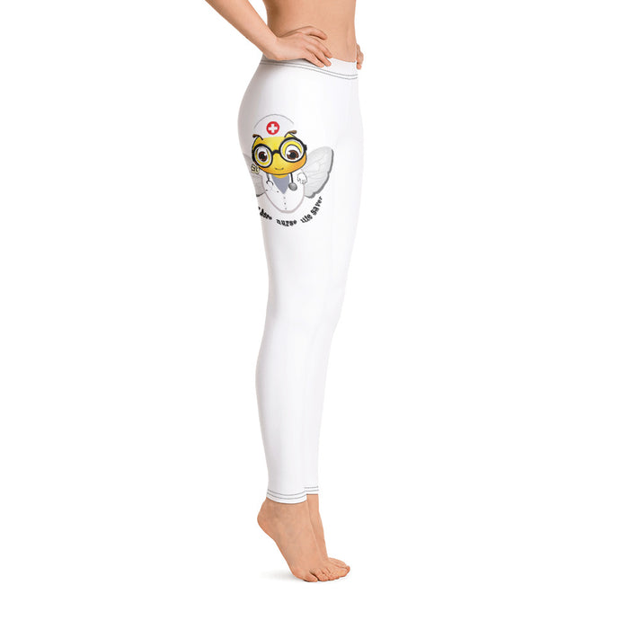 Cute NURSE BEE Leggings