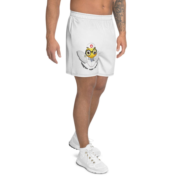 Cute NURSE BEE Men's Athletic Long Shorts