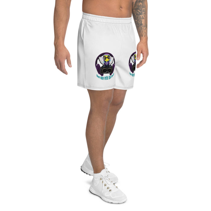 Cool & Cute BEE 1 WITH THE BEAT PURPLE Men's Athletic Long Shorts