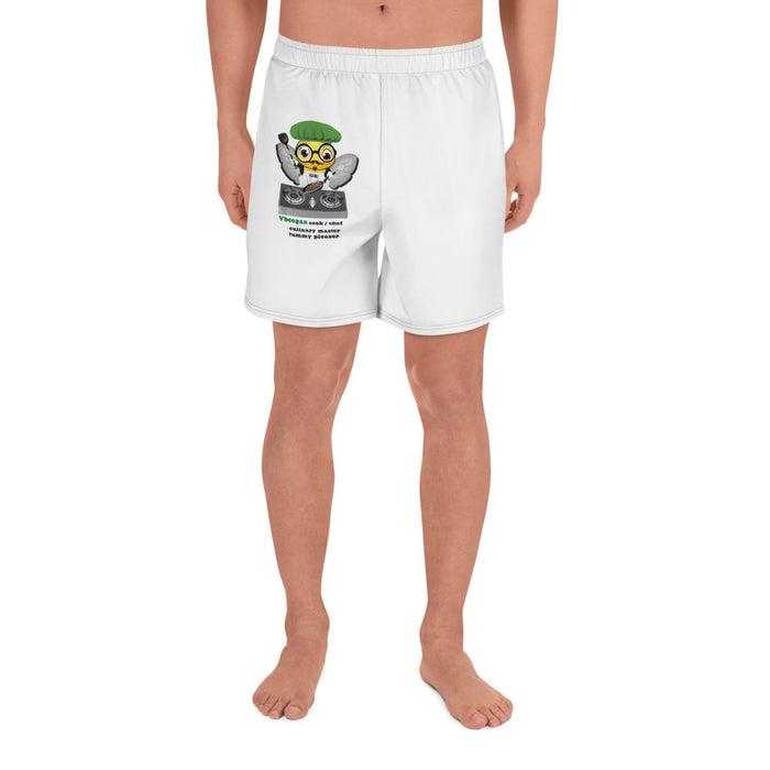 Cute VEGAN BEE CHEF Men's Athletic Long Shorts