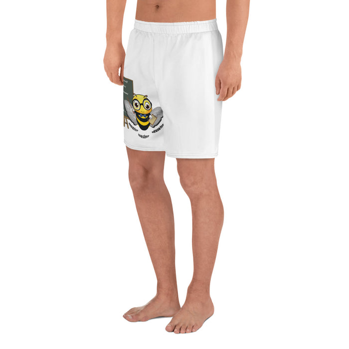 Cute GURU / TEACHER BEE Men's Athletic Long Shorts