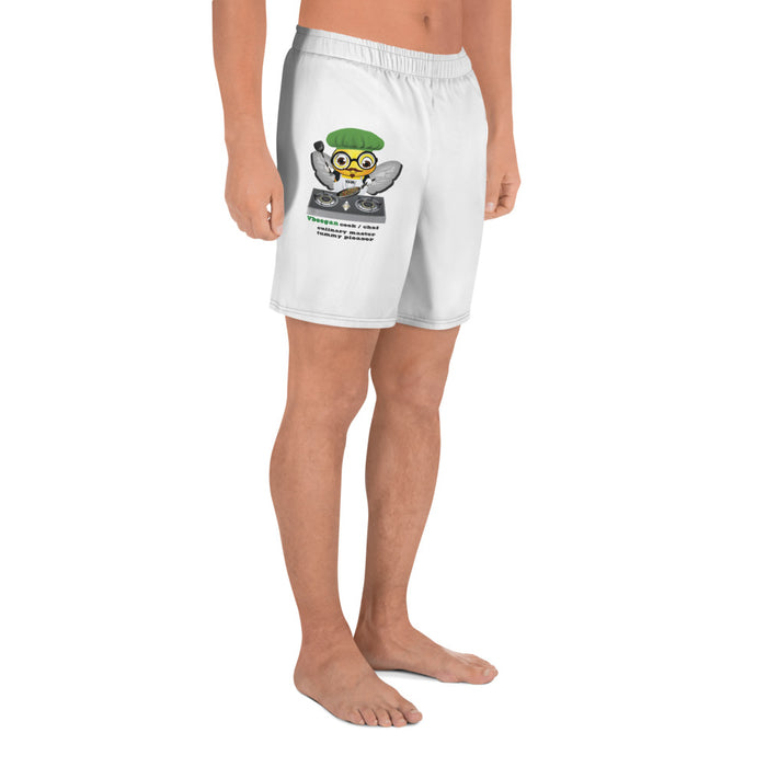 Cute VEGAN BEE CHEF Men's Athletic Long Shorts