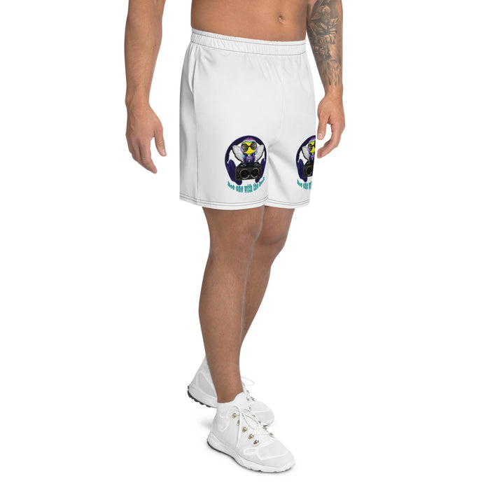 Cool & Cute BLUE BEE 1 WITH THE BEAT Men's Athletic Long Shorts