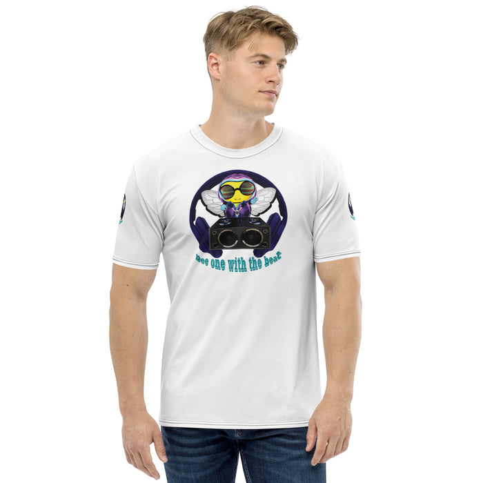 Cool & Cute BLUE BEE 1 WITH THE BEAT Men's T-shirt