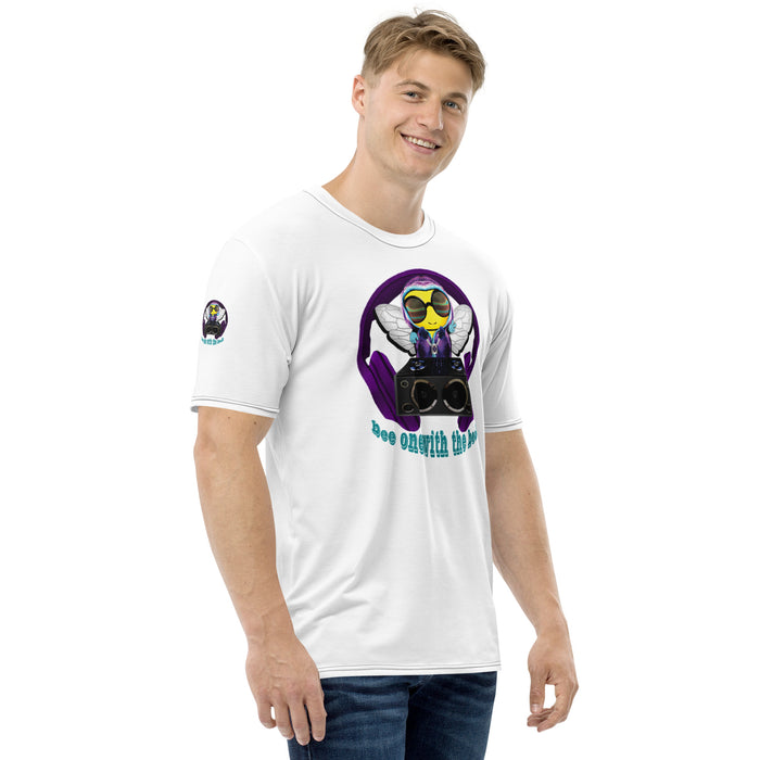 Cool & Cute BEE 1 WITH THE BEAT PURPLE Men's T-shirt