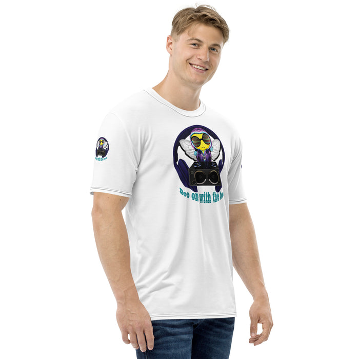 Cool & Cute BLUE BEE 1 WITH THE BEAT Men's T-shirt