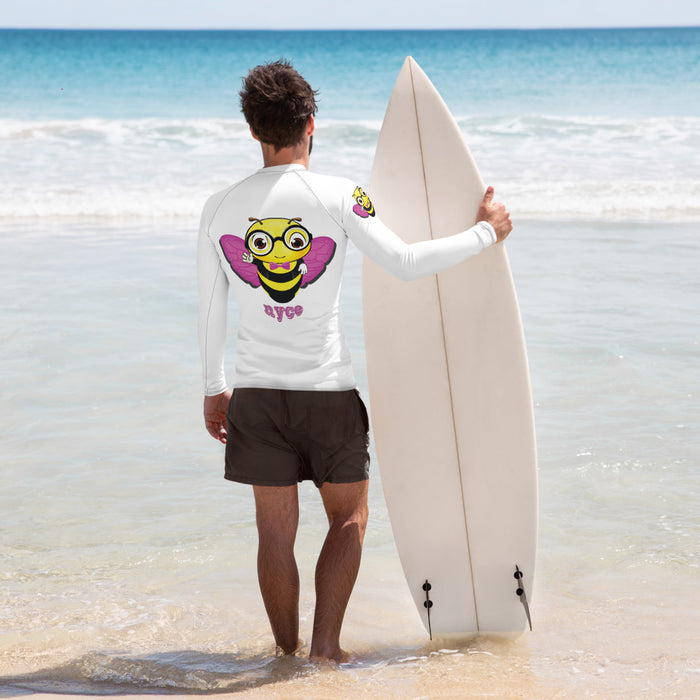 Cute  pink BEE NYCE Men's Rash Guard