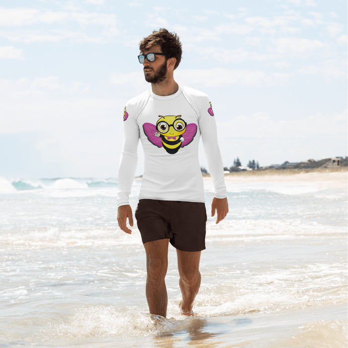 Cute  pink BEE NYCE Men's Rash Guard