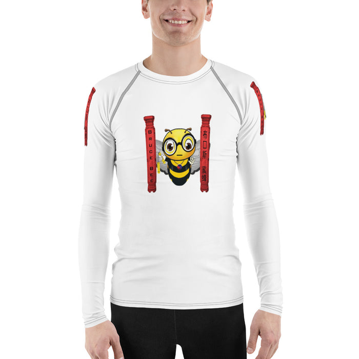 Cute BRUCE BEE Men's Rash Guard