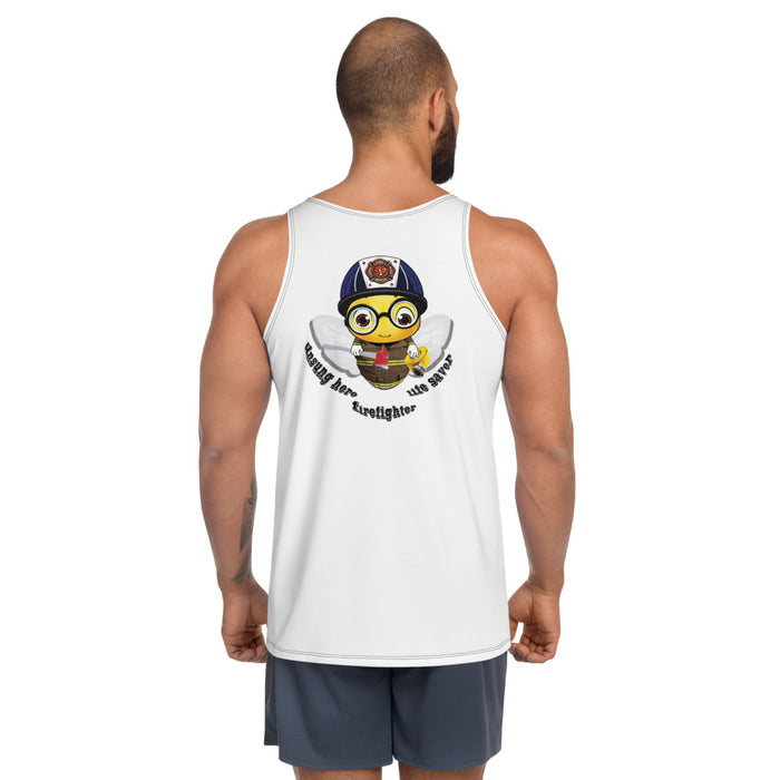 Cute FIREFIGHTER BEE Unisex Tank Top