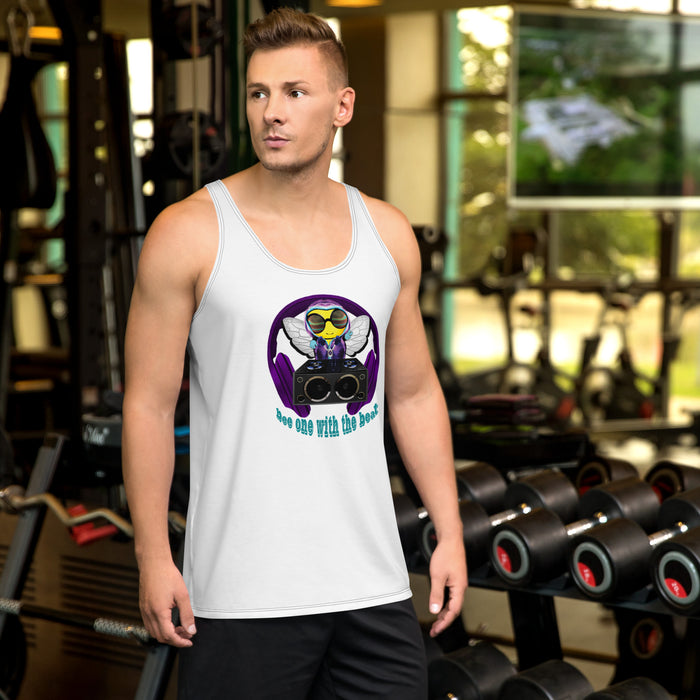 Cool & Cute BEE 1 WITH THE BEAT PURPLE Unisex Tank Top