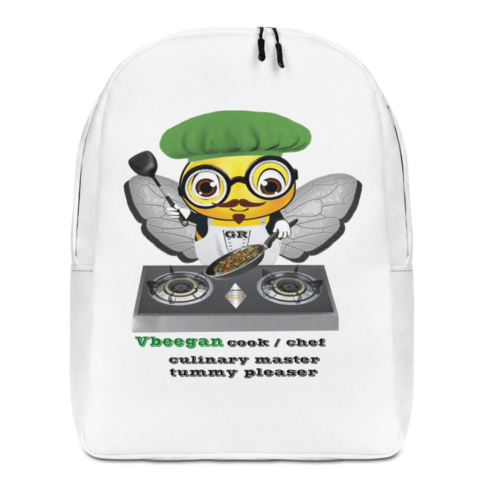 Cute VEGAN BEE CHEF Minimalist Backpack / Bag