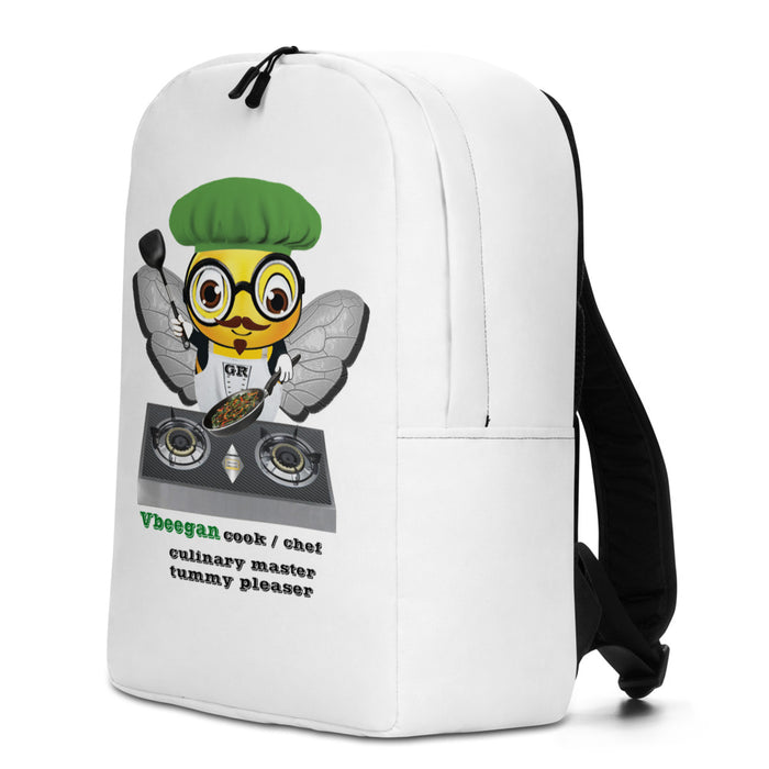 Cute VEGAN BEE CHEF Minimalist Backpack / Bag