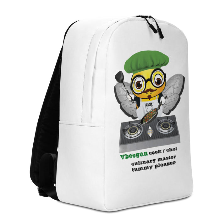 Cute VEGAN BEE CHEF Minimalist Backpack / Bag