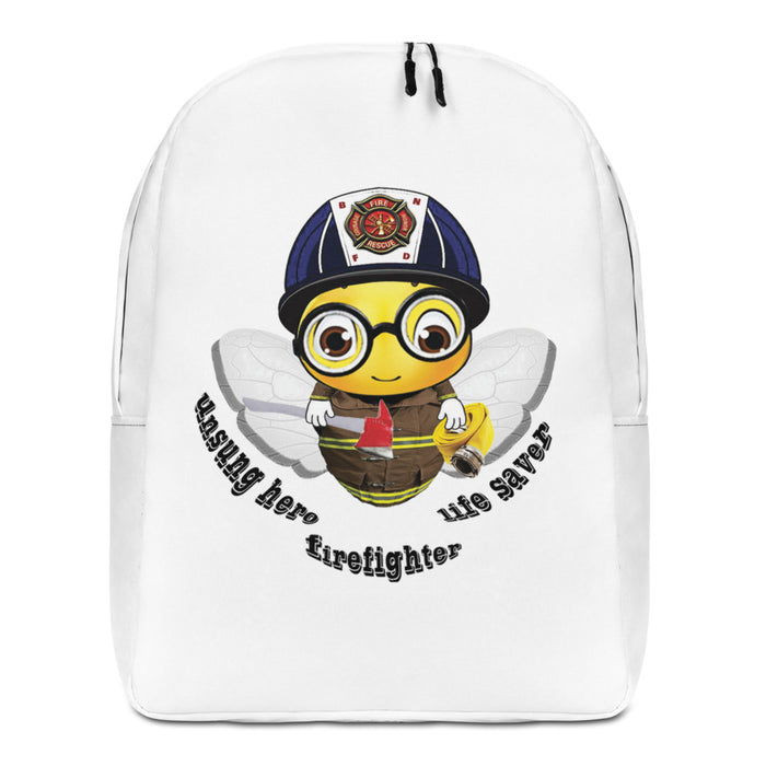 Cute FIREFIGHTER BEE Minimalist Backpack / Bag