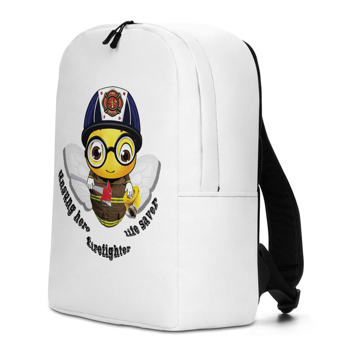 Cute FIREFIGHTER BEE Minimalist Backpack / Bag